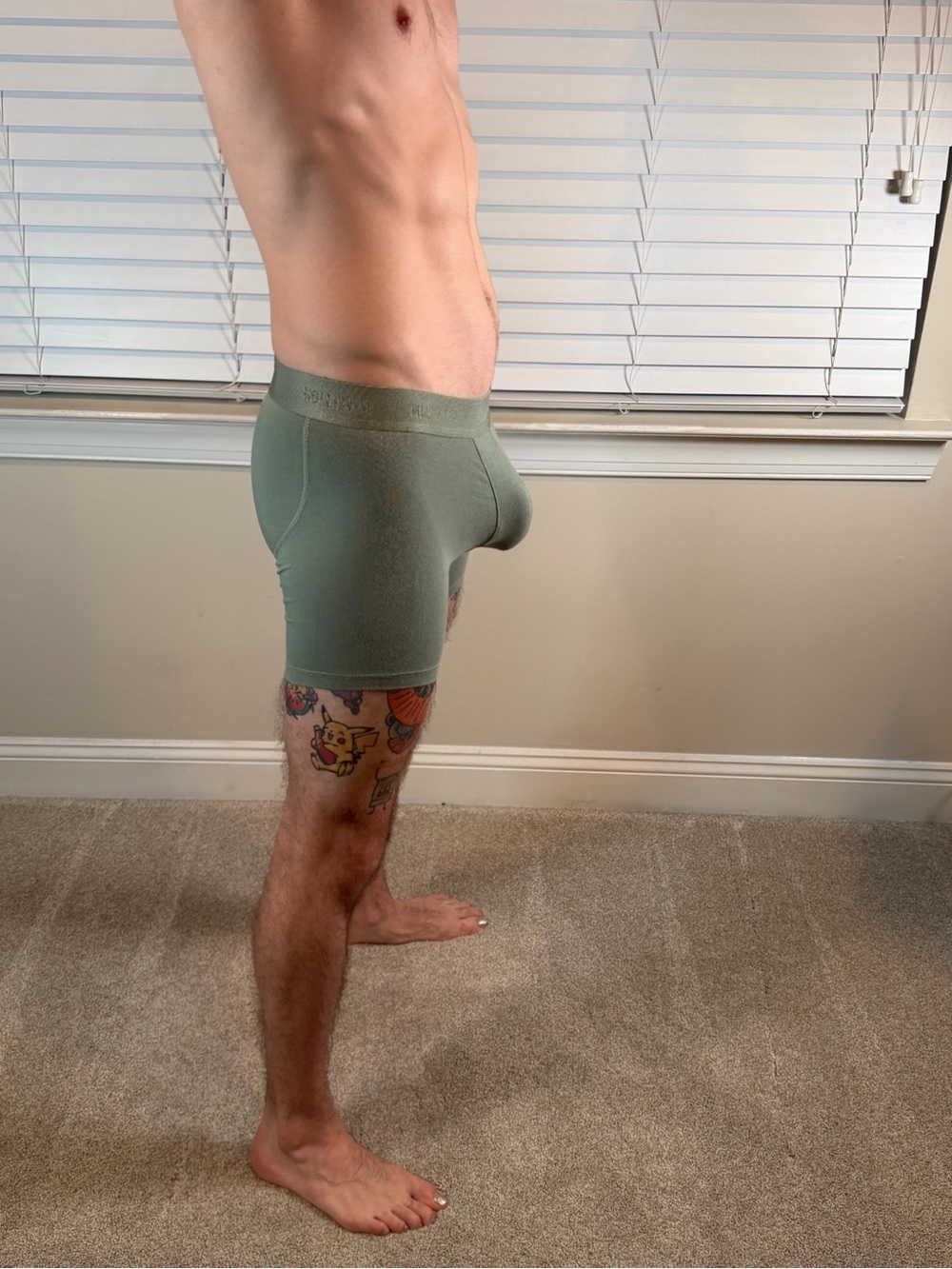 Men's Hollister Stretch Boxer Briefs in Olive Green Medium - Picture 2 of 3
